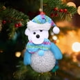 thumbnail image 1 of Christmas LED Lighted Christmas Bear Ornament Xmas Tree Pendant and Decor for Holiday Home Decoration, 1 of 6
