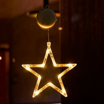 Christmas LED Lights, Window Decoration Lights, Battery Powered Indoor Holiday Window Display Lights with Suction Cup Hook, Warm White Snowman Christmas Tree Snowflake, Portable and Easy To Install