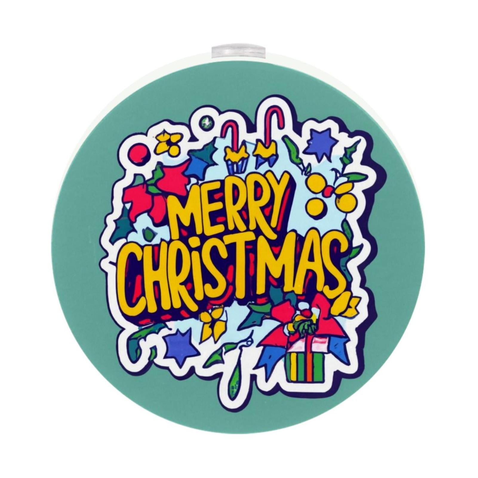 Christmas LED Round Night Light-2PCS, Energy Efficient Plug-in Bedroom ...