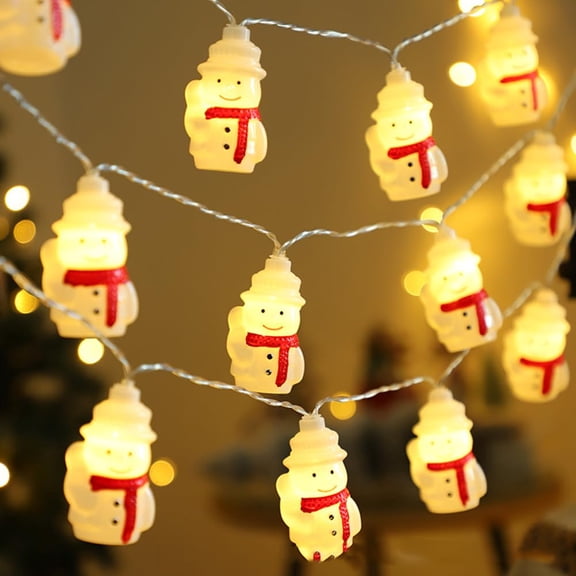 Christmas LED String Light, Battery Operated Christmas Garland Fairy String Lights for Indoor Outdoor Xmas Fireplace Mantel Decorations