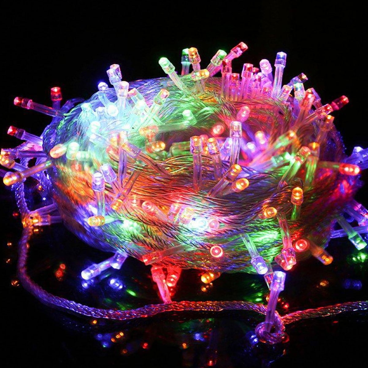 Christmas LED String Lights, 33Ft 100 LED Plug in String Lights, 8