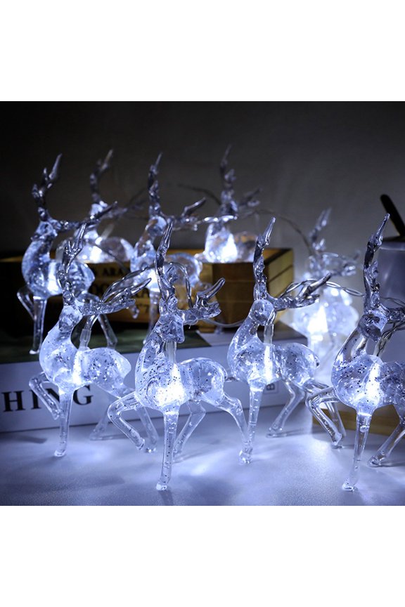 Christmas LED String Lights, Fairy Deer 20 LED USB Operated Holiday String Lights for Christmas New Year Party Decor,Dress up Your Home,Porch, Front Path, Garden Or Yard