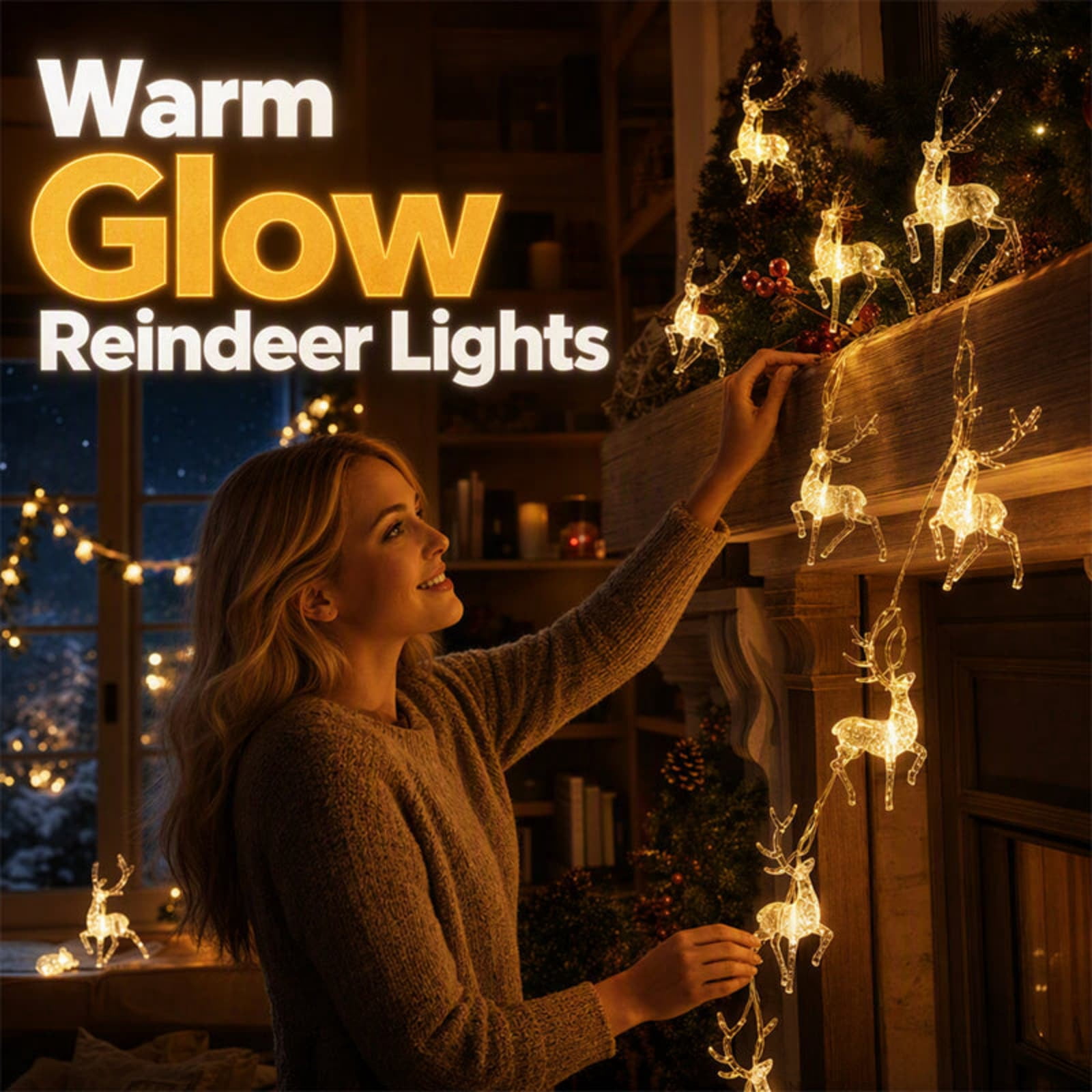 Christmas LED String Lights with 8 Lighting Modes for Indoor and ...