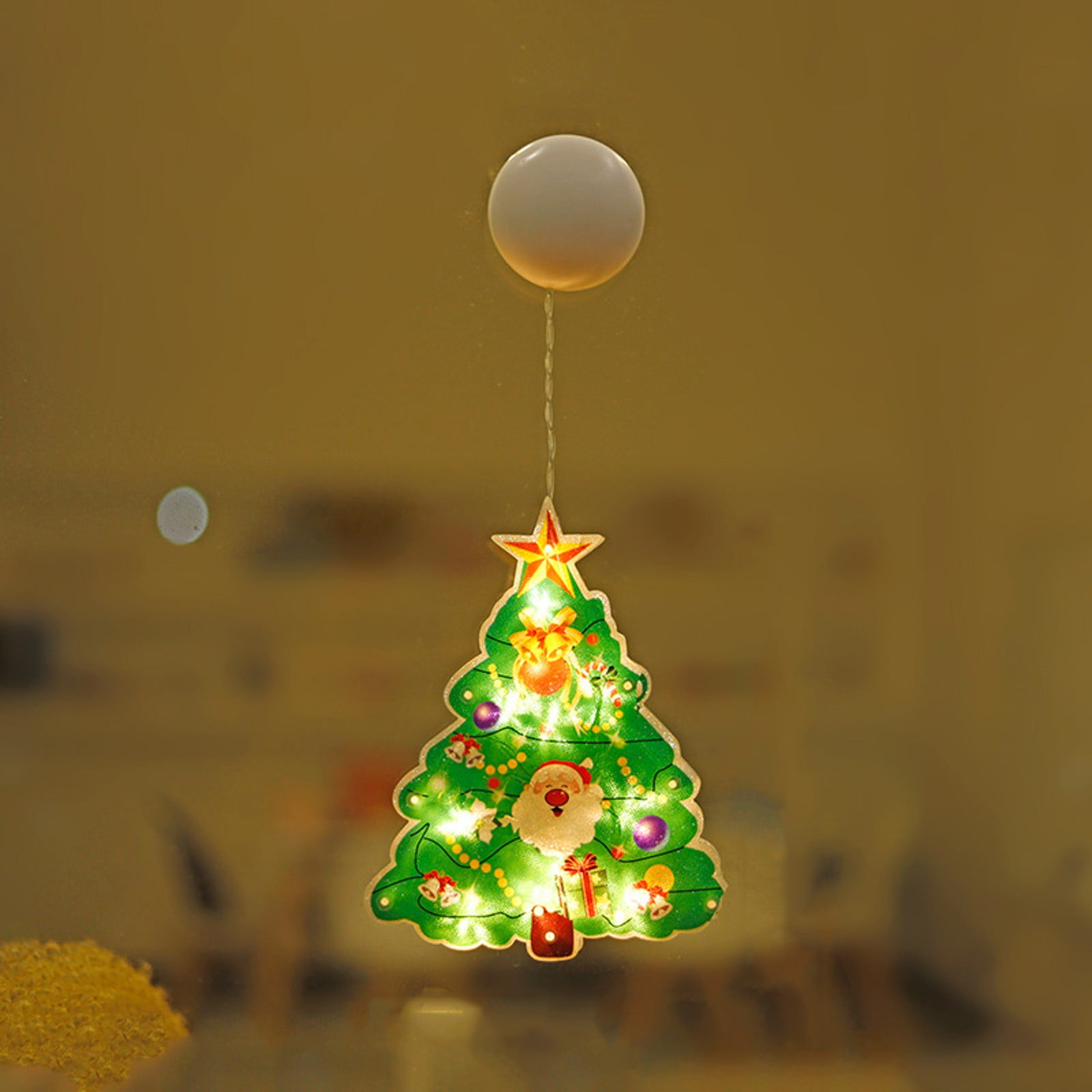 Christmas LED Suction Cup Lights Santa & Reindeer Window Display