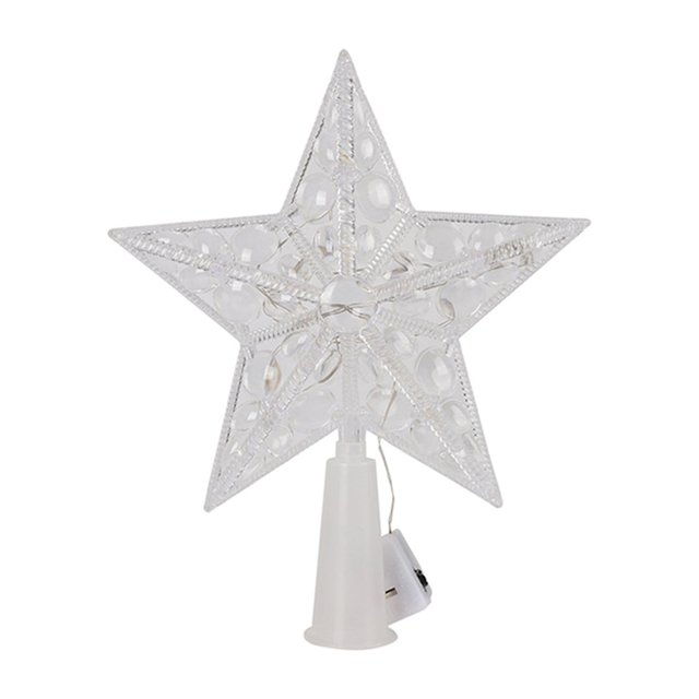 Christmas LED Tree Topper Stars Tree Top with Light for Party