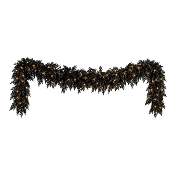 Christmas LED Garland Lighted Vine Branch for Wedding Arch Battery Fairy Vine for Party Table Shelf Christmas Decor Black2 106.3"