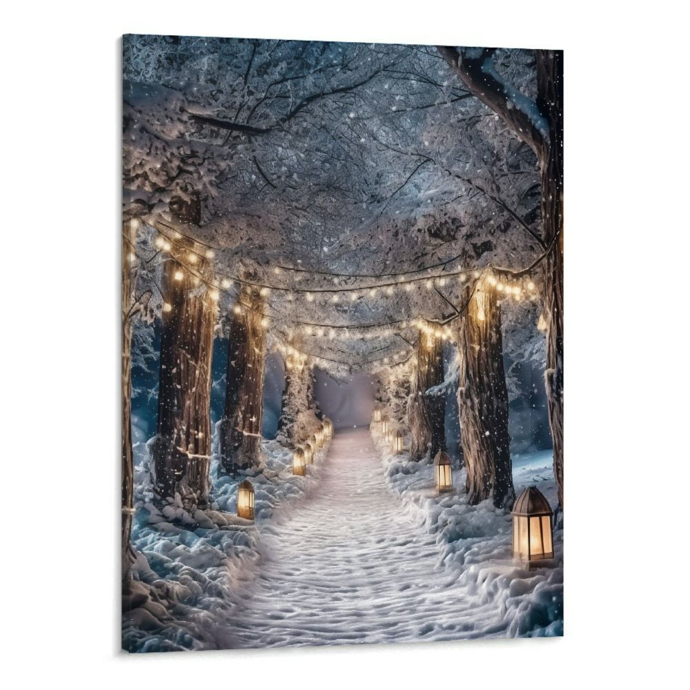 Christmas LED Wall Canvas Art Home Decor, Light Up Battery Operated