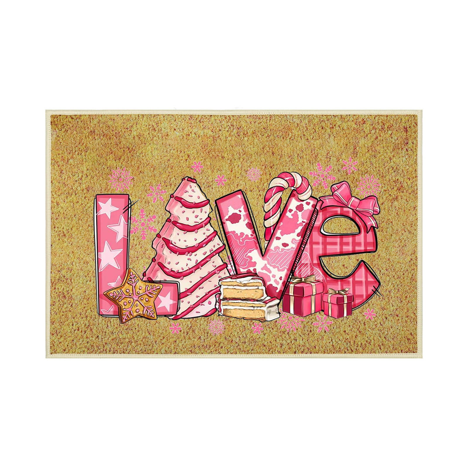 Christmas LOVE Floor Mat 40x60cm Floor Mat Home Decoration Floor Mat
