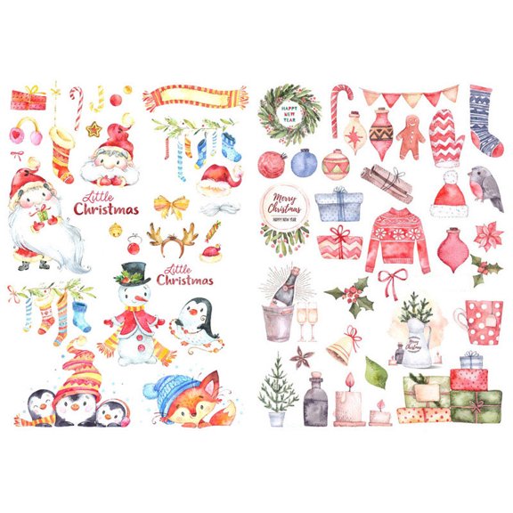 Christmas Label Decoration School Stationery Scrapbooking Planner Sticker Cute Travel Toy Paper Stickers