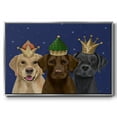 thumbnail image 1 of Christmas Labradors, Three Kings - Framed Gallery Wrapped Holiday Canvas - 25 x 37 - Silver Frame, 1 of 8