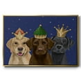 thumbnail image 1 of Christmas Labradors, Three Kings - Framed Gallery Wrapped Holiday Canvas - 27 x 41 - Gold Frame, 1 of 8