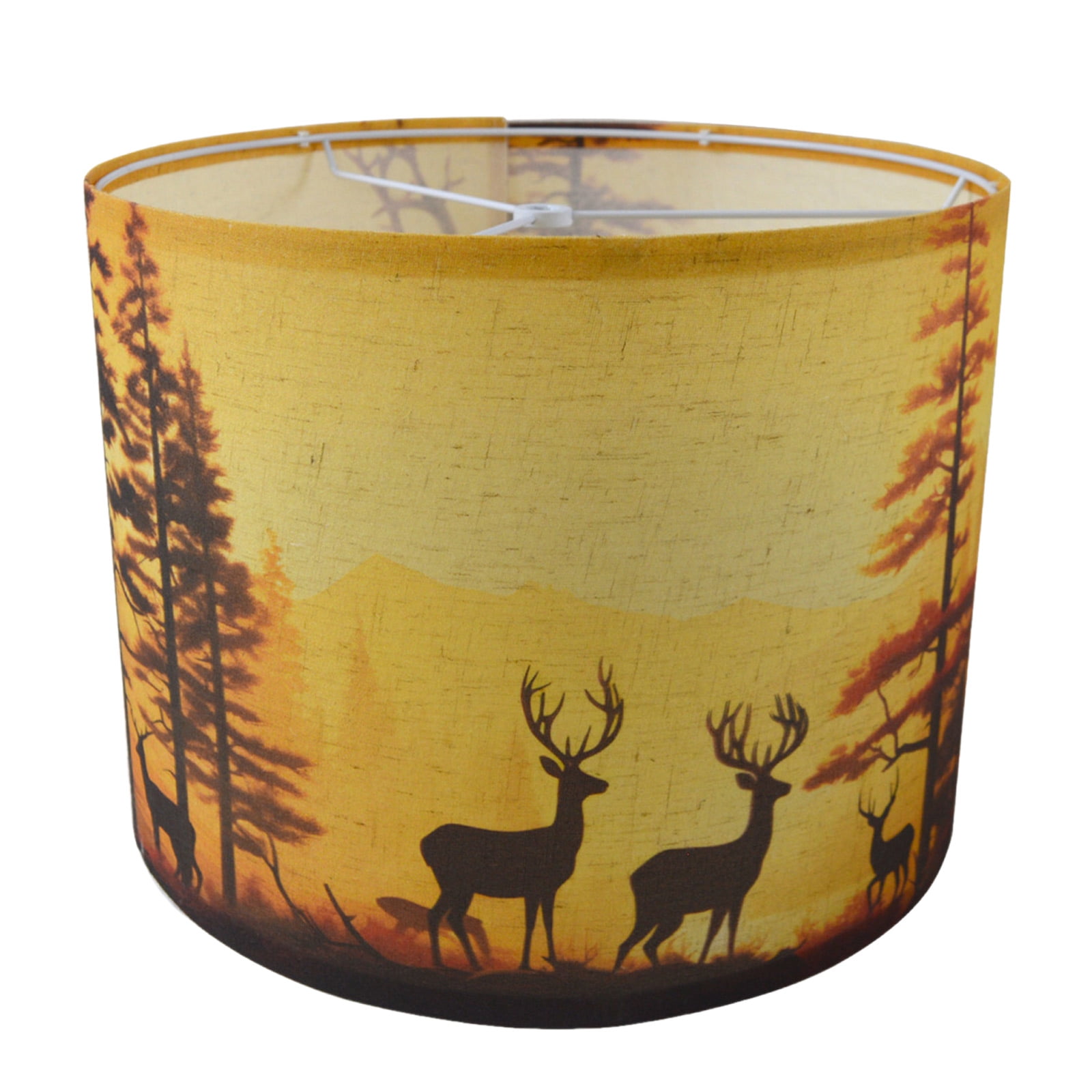 Christmas Lamp Shade Modern Fabric Drum Lamp Shade Replacement Household Retro Lamp Cover for Living Room Bedroom Bedside Kitchen Dining Table 10*13inch