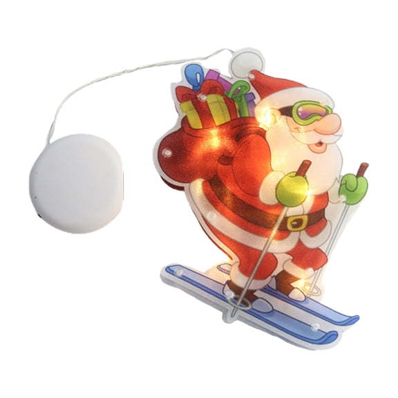 Christmas Lamps LED Suction Cup Window Hanging Light Atmosphere Scene Decor Festive Decorative Color Lamp 5 Types Choose
