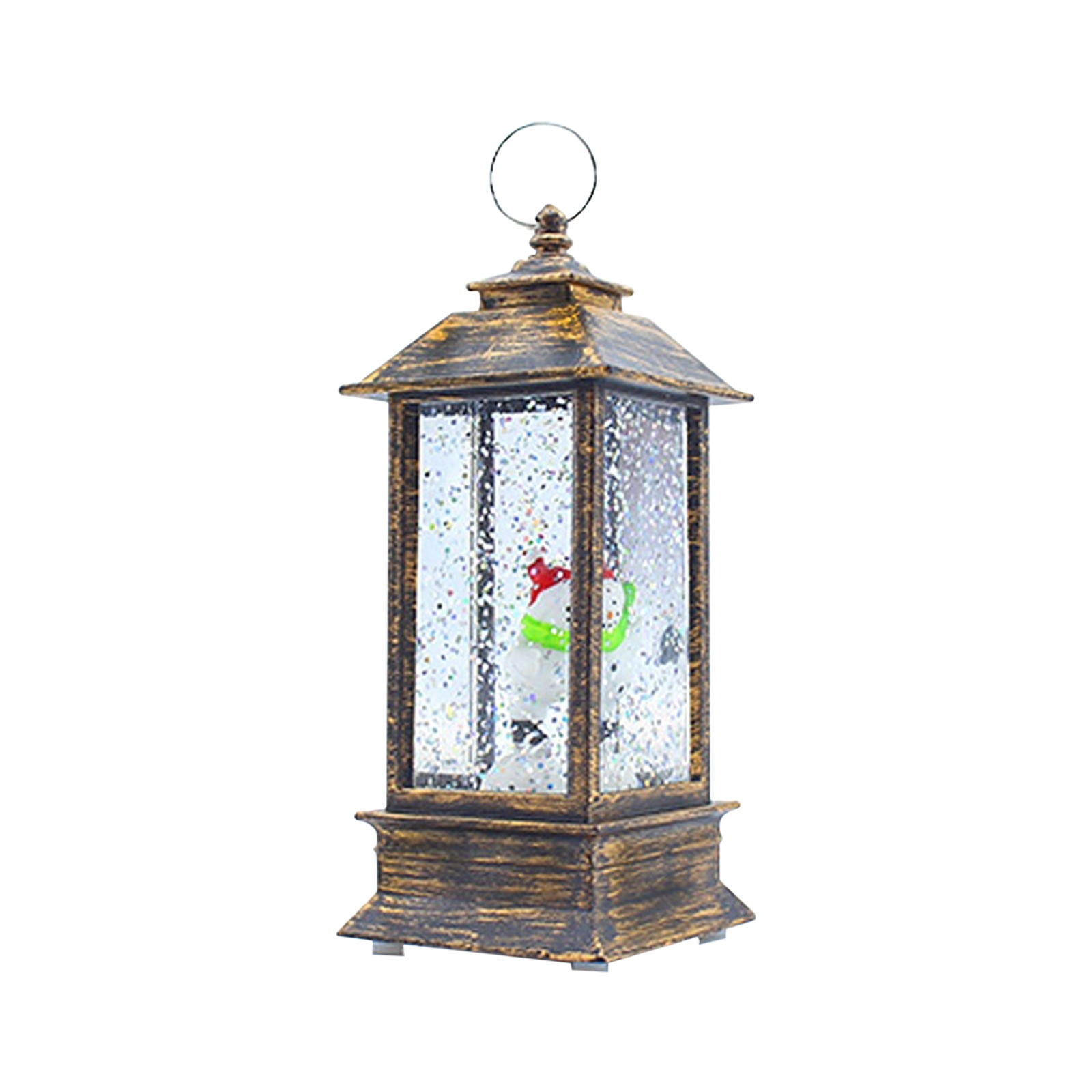 Christmas Lantern Candlestick Lamp Night Light Old Man Snowman