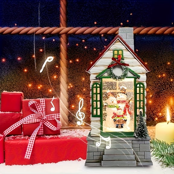 Christmas Lantern,Christmas Snow Globe,Christmas Decorations with Music,Christmas Day Gifts Used for Garden Decoration, House Decoration, Christmas Decorations Indoor (Snowman Yuletide)