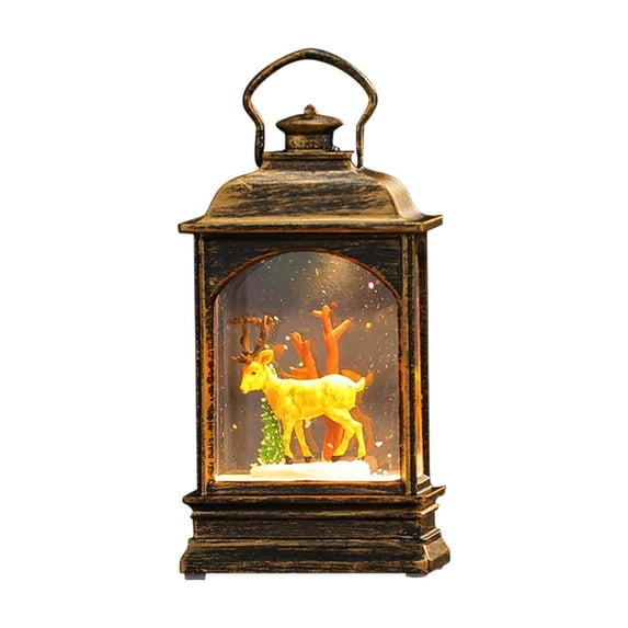 Christmas Lantern, Santa Claus Lantern, Battery Operated LED Christmas Candle Light Decoration, PVC Material, Warm Orange Glow, Multifunctional Holiday Decor, Compact Size 13.5cm x 7cm x 3.7cm