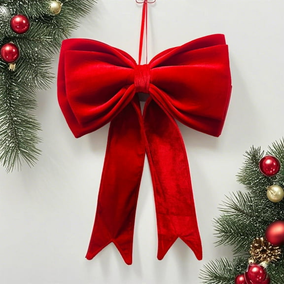 Christmas Large Bow Big Coquette Bow Giant Bow for Backdrop Party Wedding Birthday Baby Shower Room Wall Decor Christmas Tree Decoration 24inch