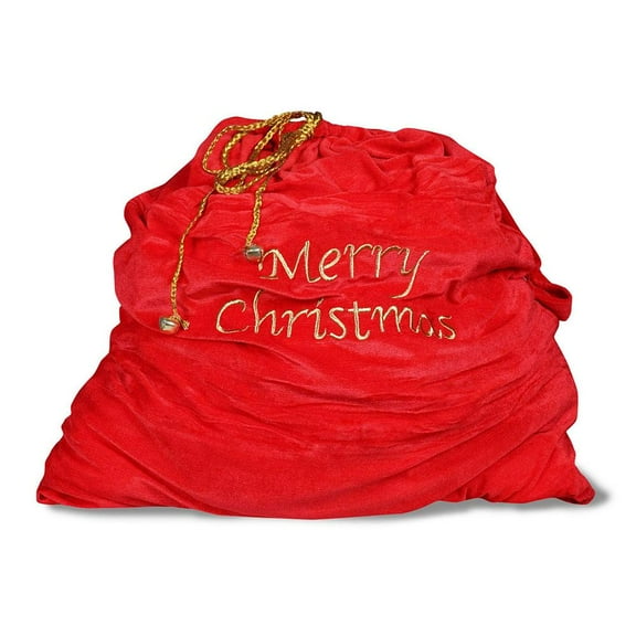 Christmas Large Gift Bags 35 x 30 with Cord Drawstring, Red Santa Sack for Indoor Xmas Give Decoration, Large Santa Claus Bag Costume for Present Dcor, Giant Presents Gifts Wrap