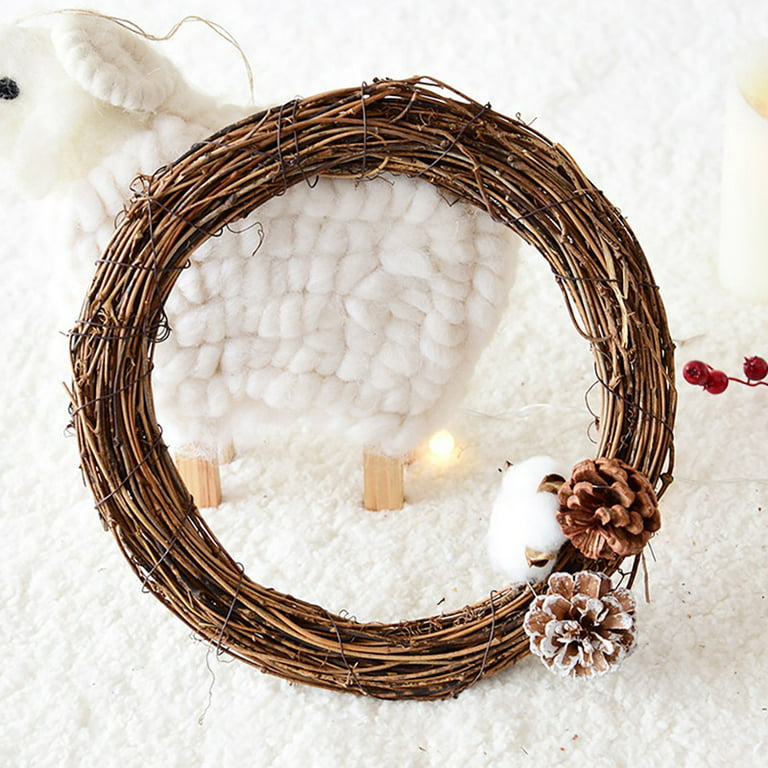3pcs Arts Thanksgiving DIY Christmas Wedding Foam Wreath Form Garlands Hand  Craft Round Rings For Front Door Holidays Home Decor