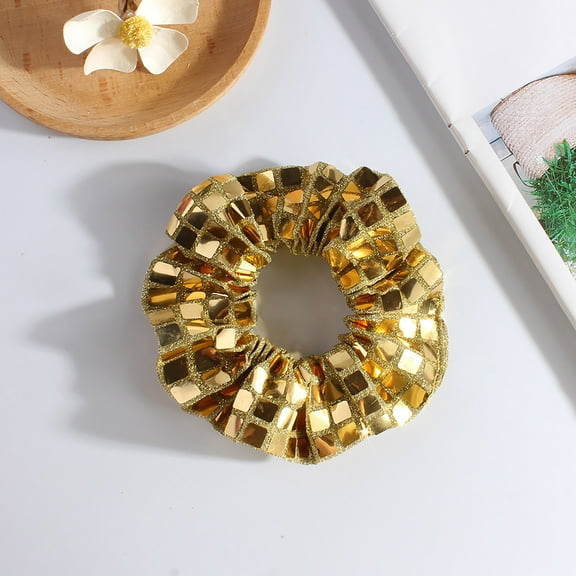 Christmas Large Scrunchie Fashion Sequin Elastic HairRegalos de Navidad