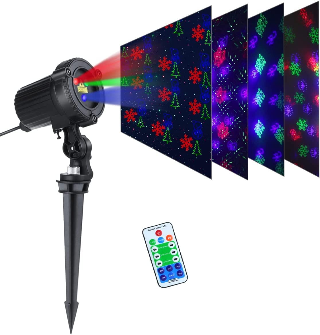 Christmas Laser Projector Lights Red Green Blue Xmas Patterns for