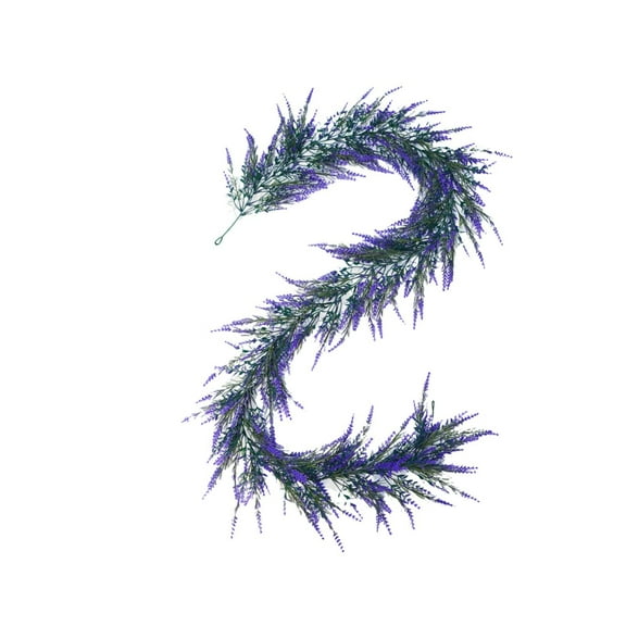 Christmas Lavender Artificial Flowers Garland - 6Ft Winter Pine Greenery Garland, Cedar Garland, Christmas Decorations for Mantle Fireplace Wedding Arch