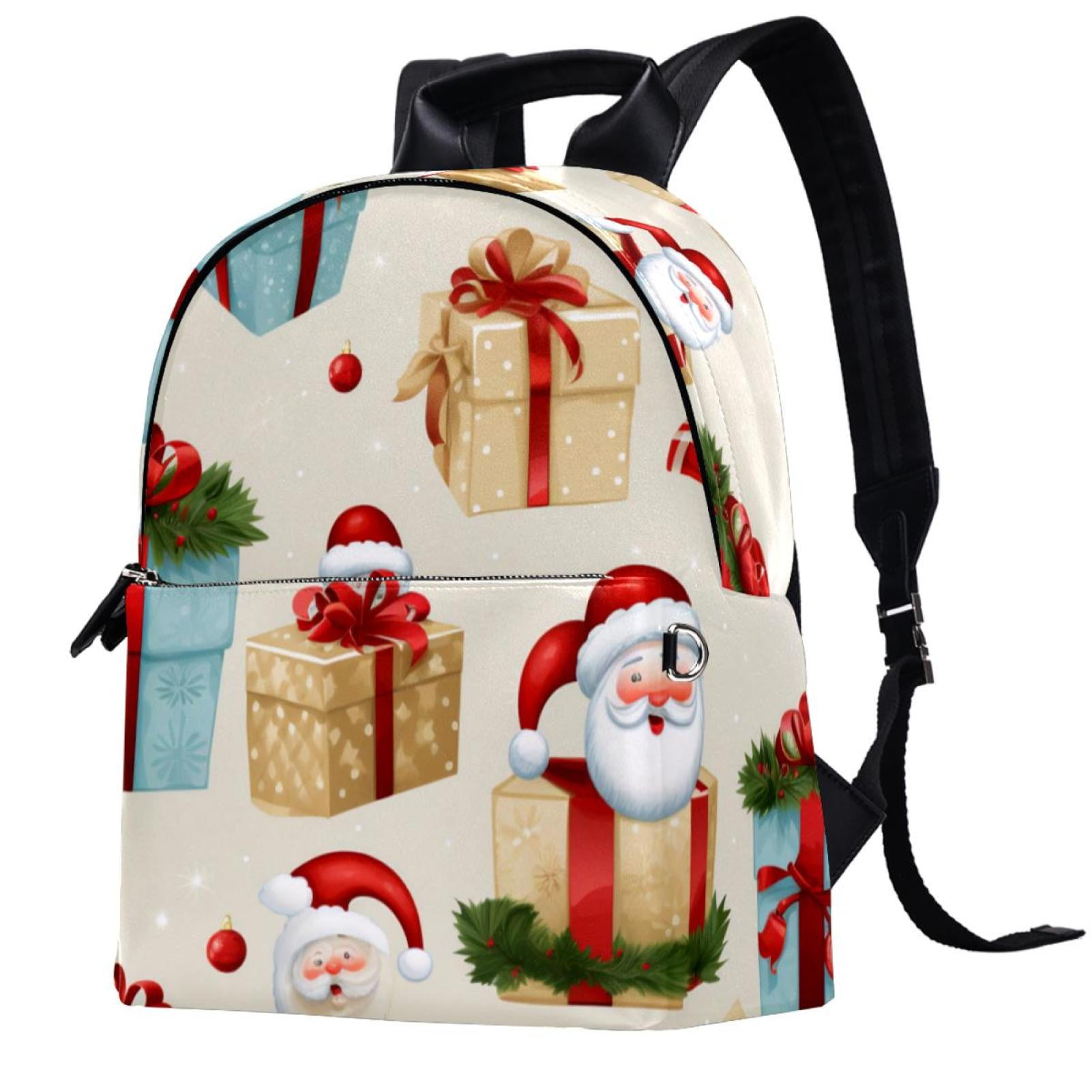 Christmas Leather Teacher Backpack, Work Bags, Cute Backpacks for Men