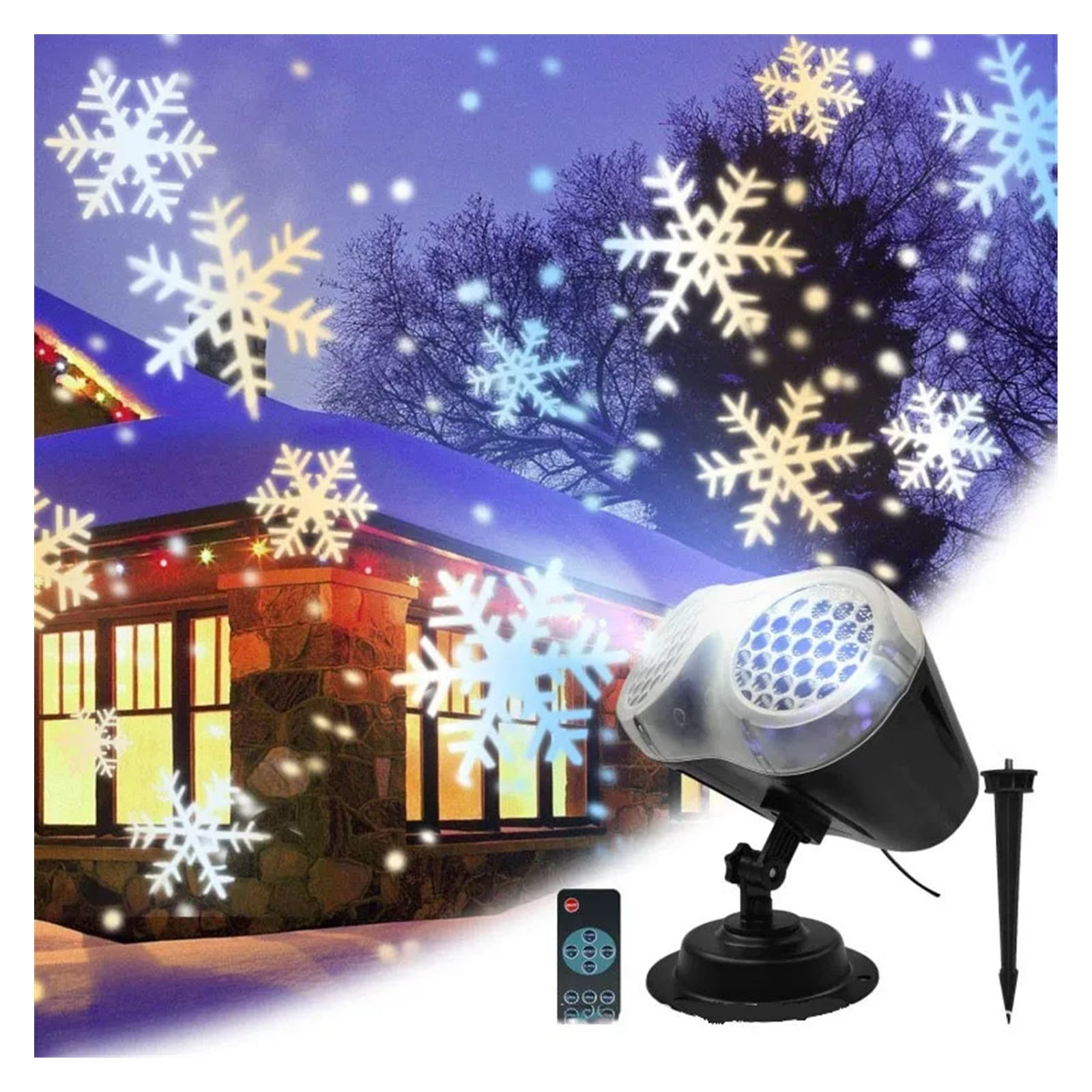 Christmas Led Projector Waterproof Party Garden Wedding Gift Remote Control Snowflake Projection Lights Outdoor Natale Decorazio ,Multiple scene applications