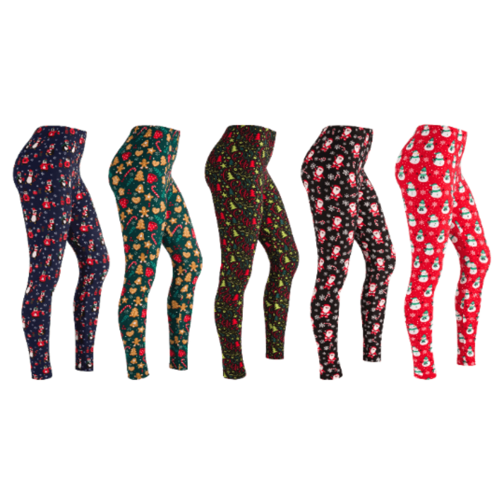 Christmas Leggings For Women, Ultra Soft Festive Leggings, Assorted