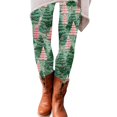 Christmas Leggings for Women Xmas Snowflake Print Yoga Pants Stretch