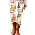 Christmas Leggings for Women Xmas Snowflake Print Yoga Pants Stretch