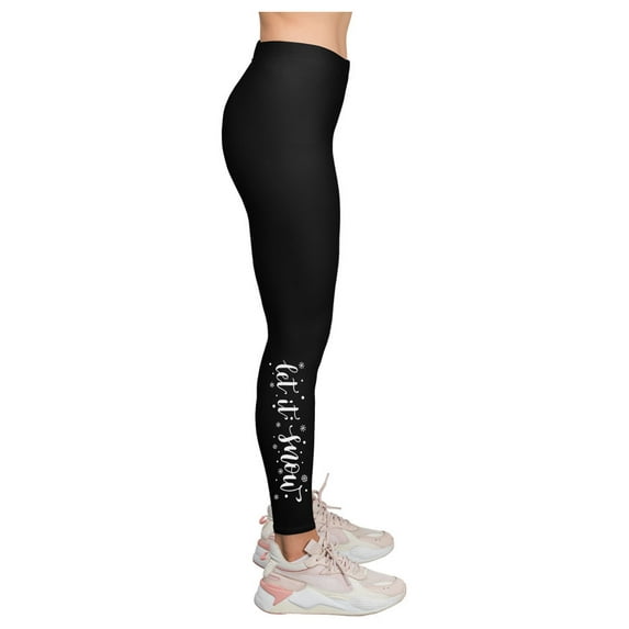 Christmas Leggings Xmas Tights Let It Snow Christmas Outfit Holiday Leggings