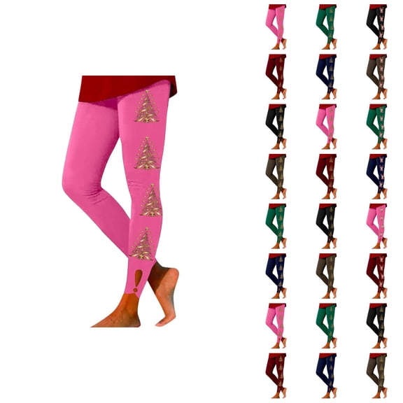 Christmas Leggings for Women 2025 Casual High Waisted Workout Yoga Pants Xmas Holiday Tights