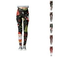 thumbnail image 1 of Christmas Leggings for Women 2025 High Waisted Festive Graphic Stretchy Tights Holiday Yoga Pants, 1 of 5