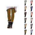 thumbnail image 1 of Christmas Leggings for Women Elastic High Waist Slim Fit Workout Yoga Pants Festive Print Holiday Leggings, 1 of 5