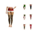 thumbnail image 1 of Christmas Leggings for Women High Waisted Santa Claus Print Ankle Length Seasonal Printed Leggings Soft Brushed Pants, 1 of 6
