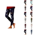 thumbnail image 1 of Christmas Leggings for Women High Waisted Santa Claus Print Ankle Length Seasonal Printed Leggings Soft Brushed Pants, 1 of 6