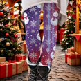 thumbnail image 1 of Christmas Leggings for Women Plus Size High Waisted Snowflake Snowman Print Tights Soft Tummy Control Gym Workout Yoga Pants Purple,XL, 1 of 5