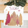 thumbnail image 1 of Christmas Let It Snow Snowflake Table Runner Pink Christmas Tree Table Runner Seasonal Winter Xmas Kitchen Decor for Indoor Outdoor Dining Living Room Wedding Kitchen Party 13 x 108 Inch, 1 of 7