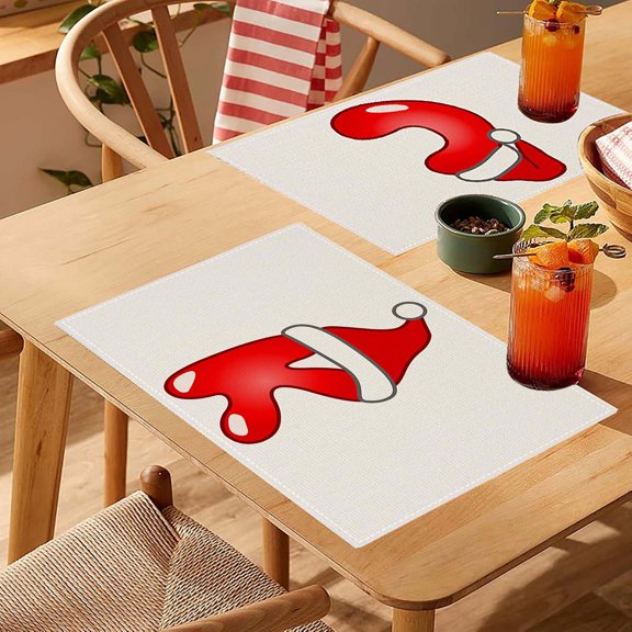 Christmas Letter Meal Mat Holiday Table Decoration, Holiday Tablecloth and Tea Flag Mat for Christmas Dinner, Family Gathering and Seasonal Celebration, Festive Table Setting for Holiday Sopatenor
