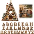 thumbnail image 1 of Christmas Letter Ornament, 3.15 x 1.97in Gingerbread House Initial Hanging Decoration, Acrylic A-Z Choice for Christmas Tree, Wreath, Stocking and Holiday Gift, 1 of 8