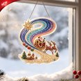 thumbnail image 1 of Christmas Letter S Pearl Diamond Art Suncatcher Kit for Adults, Santa Claus Reindeer 8 Inch Acrylic Window Hanging Ornament, DIY Xmas Holiday Craft Kit for Home Wall Door Festive Party Decor, 1 of 8