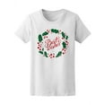 thumbnail image 1 of Christmas Lettering Best Wishes Tee Women's -Image by Shutterstock, 1 of 2