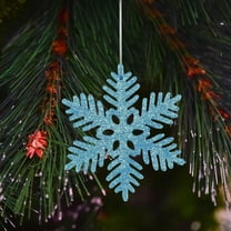 Christmas Light Blue Snowflake Ornaments Plastic Glitter Ornaments for Winter Christmas Tree Decorations Varies Craft Snowflakes/ Snowflake Ornament Bu2