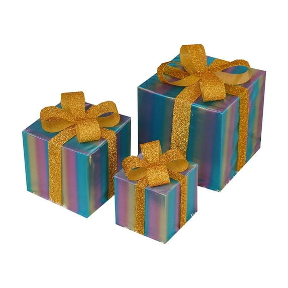 Christmas Light Box Remote Control 3 Sets Of Led Gift Box Decoration Outdoor Elevated Christmas Gift Box Decoration Indoor Outdoor Terrace