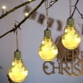 thumbnail image 1 of Christmas Light Bulb Ornament, Transparent LED Hanging Decoration with Warm Lights and Floral Design for Christmas Tree Holiday Home Wedding Party Decor 2025 Trend Collection, 1 of 6