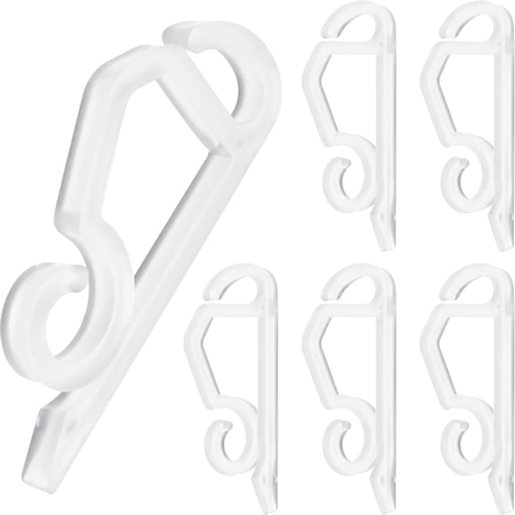 Christmas Light Clip Outdoor,120 Pieces Holiday Hanger Hooks, Plastic Weatherproof Outdoor Light Clips,Hanger Light Hook Gutter for Christmas Decoration,White