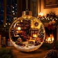 thumbnail image 1 of Christmas Light Up Crystal Clear Ornament Balls - Magic Winter World Scene, 3.15" Xmas Tree Hanging Decor with Warm Light, Reusable Sturdy Decor for Xmas Tree Home Mantel Window Festive Party, 1 of 6