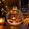 thumbnail image 1 of Christmas Light Up Crystal Clear Ornament Balls - Magic Winter World Scene, 3.15" Xmas Tree Hanging Decor with Warm Light, Reusable Sturdy Decor for Xmas Tree Home Mantel Window Festive Party, 1 of 6