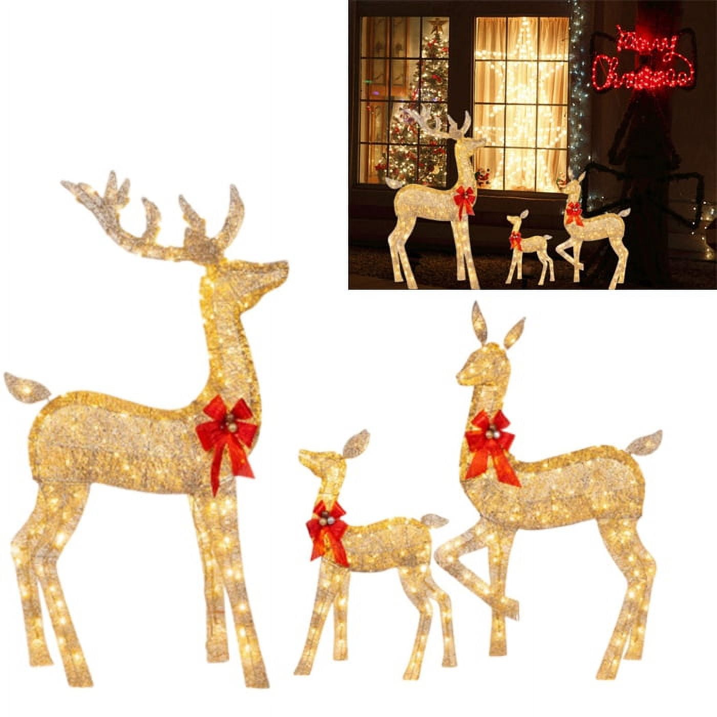 Christmas Light Deer Outdoor Christmas Reindeer Light Reindeer For Garden Decoration Create